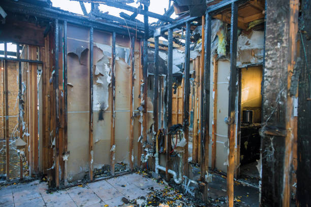 Professional Fire Damage Restoration technician working in Monroe, NC